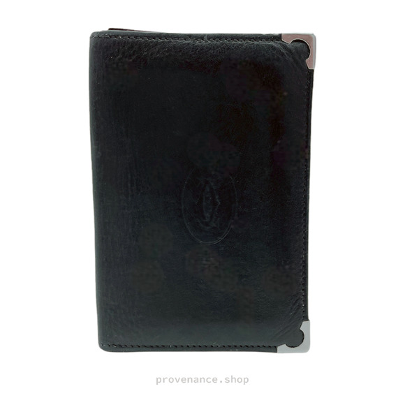🔴 Cartier Pocket Organizer Wallet - Black & Burgundy - Picture 1 of 6